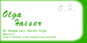 olga haiser business card
